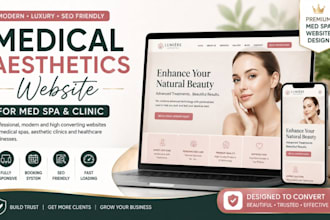 design a modern medical aesthetics website for med spa and clinic