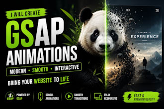 a modern animated landing page website