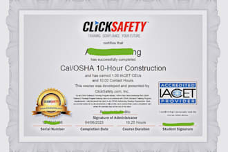 osha 10 30 construction safety training