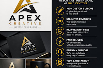 create a modern logo or any business advertisement