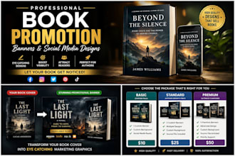 create eye catching book promotion banners for authors