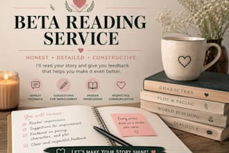 beta read your story and give honest feedback