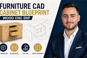 furniture cad, cabinet blueprint, wood cnc dxf, solidworks expert team pro elite
