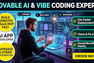 build or fix lovable ai bolt new web application and vibe coding