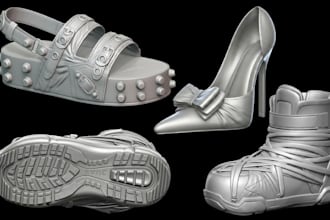 create realistic custom 3d second life footwear accessory for any avatar body
