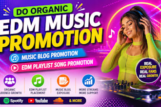 do organic edm music promotion music blog and edm playlist promotion
