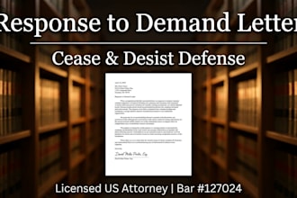 draft a legal response to a demand letter or legal notice