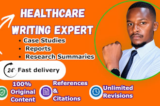 write urgent nursing case studies, healthcare reports and research summary