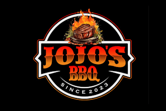 make american BBQ restaurant logo for meat lovers in japan