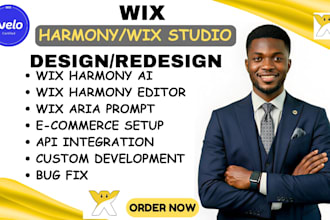build wix harmony ai,wix aria prompts,custom sections,wix velo,api integration