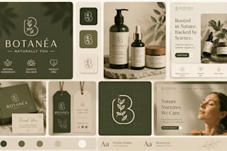 design full branding kit, brand guidelines and logo