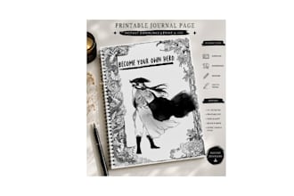 design aesthetic printable journals and canva templates