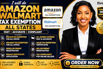 do amazon walmart tax exemption all states reseller setup
