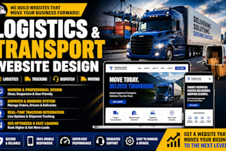 design logistics website,  trucking website, dispatch website, moving website,