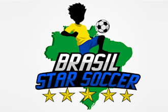 design ideal brazil star soccer club logo