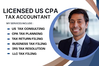 be CPA tax accountant for tax consulting, filing, planning, international tax