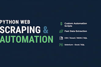 write python web scraping and automation scripts