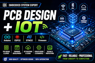 design pcb, arduino, esp32, stm32 and embedded iot systems