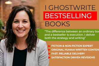 be your ghostwriter ebook writer book writer kindle book writer and publisher