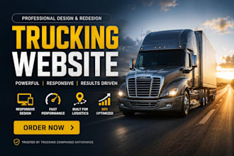 create logistics website trucking website dispatch website freight website cargo