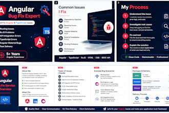 fix your javascript, react or angular bugs and errors
