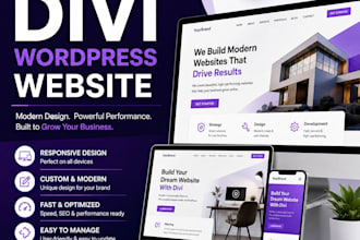 design redesign and customize a modern divi wordpress website