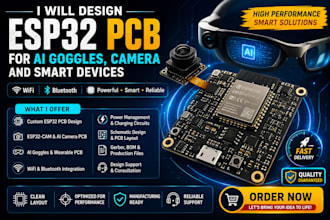 do esp32 pcb for ai goggles camera and smart devices