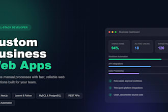 build a custom web application or internal business tool for you