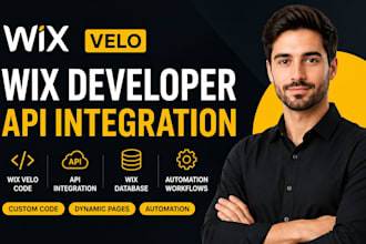 integrate external apis and develop custom wix velo code wix website redesign