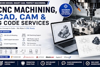 provide cnc machining, cad, cam, and g code services