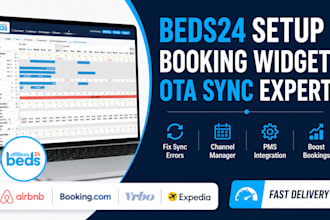 fix beds24, setup beds24 booking widget and sync otas