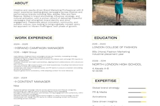 write a professional CV and cover letter