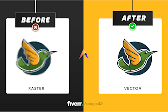 vectorize logo, convert to vector, vector tracing