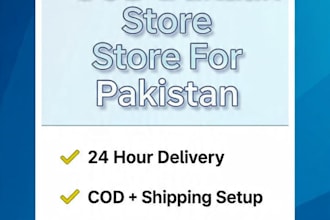create cod dukaan store for pakistan with shipping setup