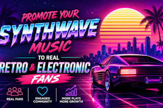 promote your synthwave music to real retro and electronic fans