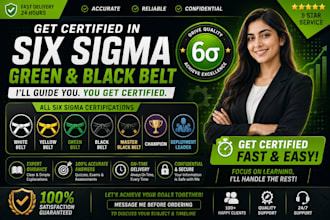 help you to get certified in six sigma green and black belt