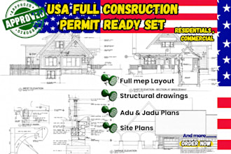 structural engineer permit set civil mep architectural drawing ohio massachusets