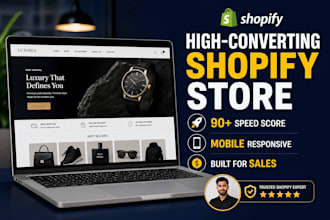 design a high converting shopify store or shopify website redesign