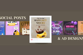 design professional social media posters and ads