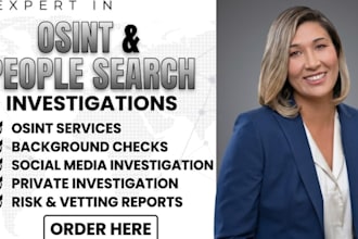 do osint social media investigation, background check and people search