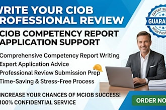 write your ciob professional review mciob competency report and application