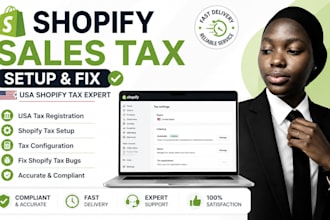 do setup register file your usa shopify sales tax  shopify setup and fix bug