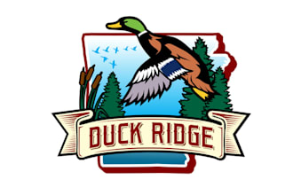design attractive duck hunting camp logo