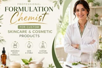 formulate skin hair nail and eye care products as a pharmacist
