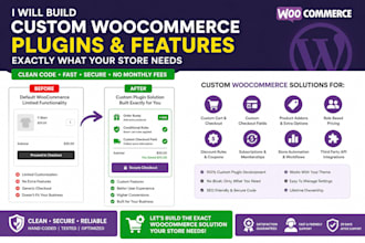 build any custom wordpress plugin or woocommerce functionality