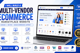 design multivendor auction multistore ecommerce marketplace website via dokan