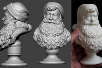 sculpt realistic 3d printable head bust figure statue 3d face model 3d printing
