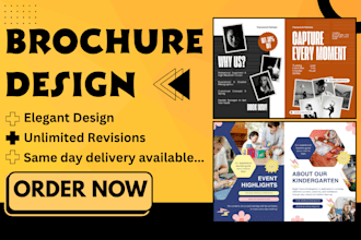 design bifold trifold brochure flyer or leaflet