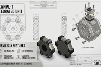 do cad design, 3d product design, 3d cad modelling, solidsworks and 3d design