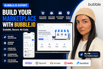 build a bubble marketplace or ai web application